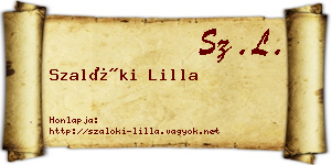 Szalóki Lilla névjegykártya